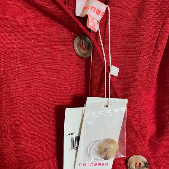 Re:Named Red Linen Sleeveless Midi Sundress - Picture 5 of 7